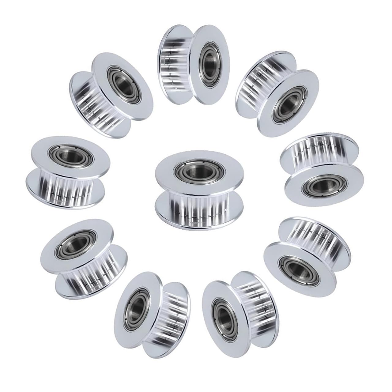 Installing GT2 Idler Pulley Aluminum 20 Teeth 5mm Bore Newwish on a wooden desk