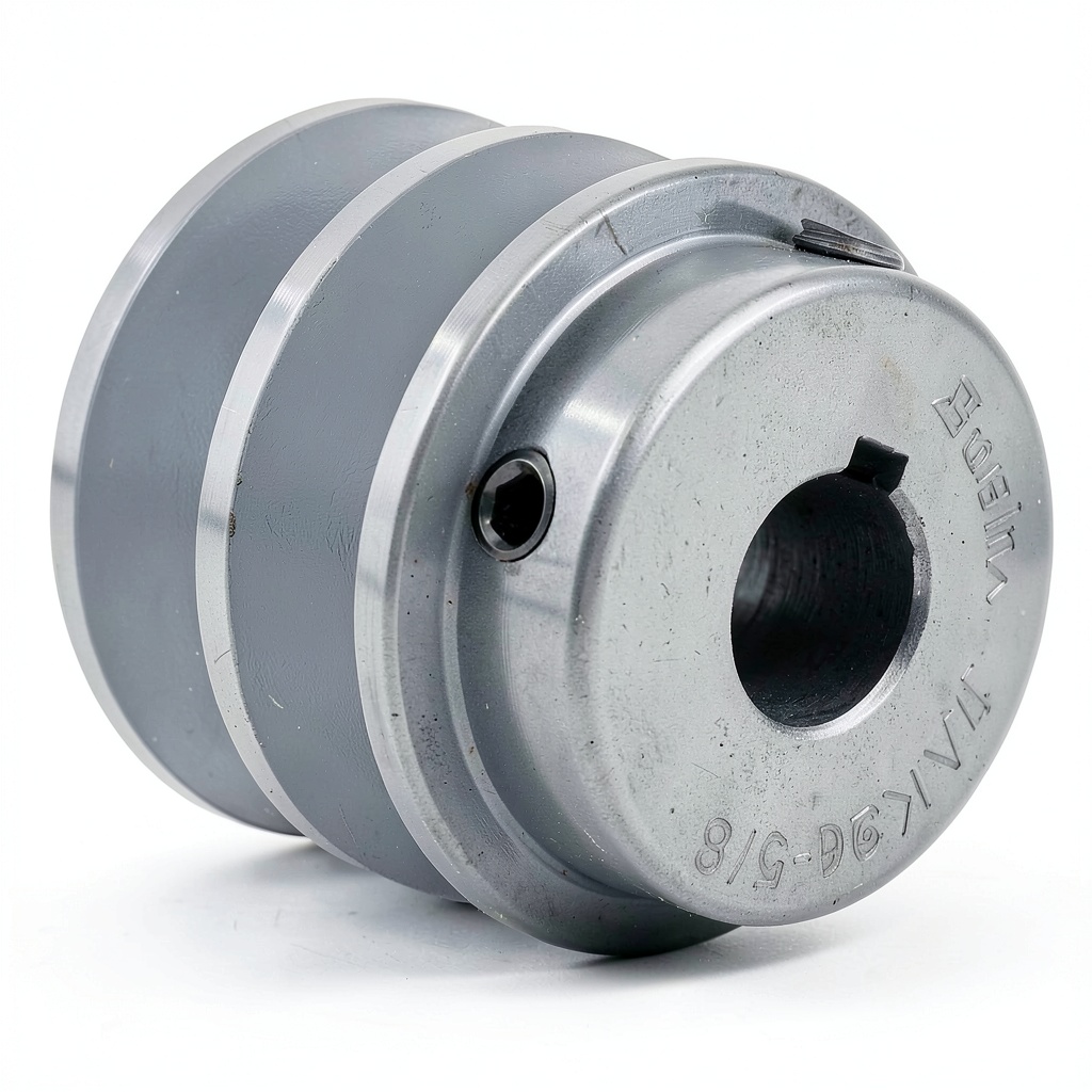 Saelno V-belt pulley mounted on a motor shaft