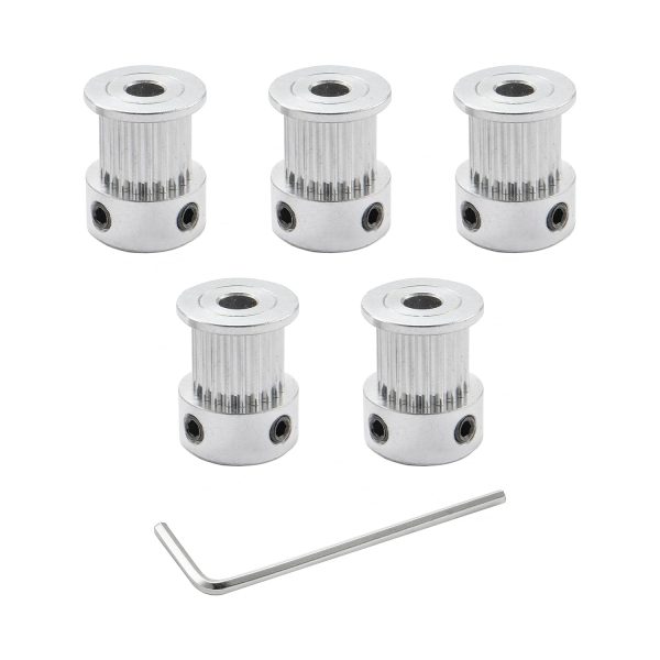 SHCEEC Aluminum Timing Belt Pulley 20T 5MM Bore 3D Printer-0