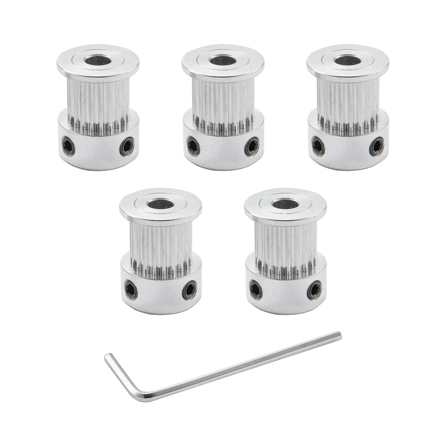 SHCEEC aluminum timing belt pulley with 20 teeth and GT2 belt compatibility