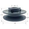 CMFG V-Belt Pulley 2.95in OD Cast Iron 1 Groove-1