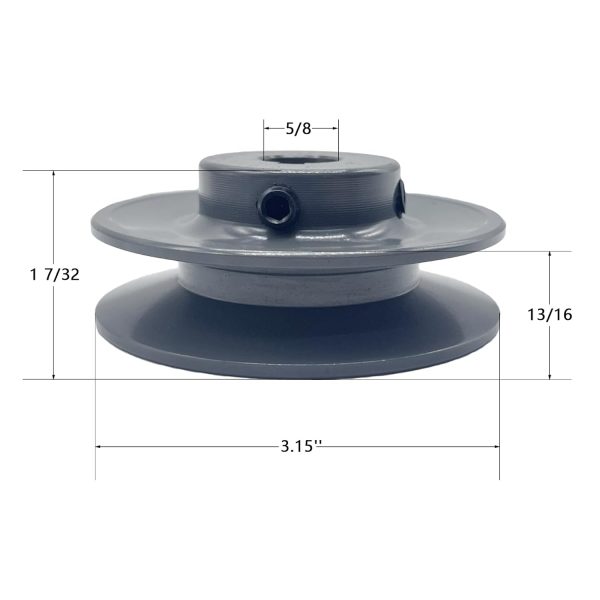 CMFG V-Belt Pulley 3.15in Cast Iron 1 Groove-1