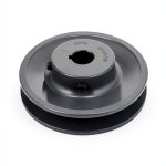 QWORK Cast Iron V-Belt Pulley 3.75 Inch Fixed Bore-0