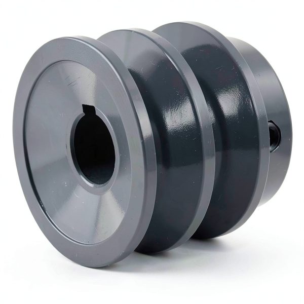 Saelno V-Belt Pulley 2 Groove Cast Iron Power Transmission-4