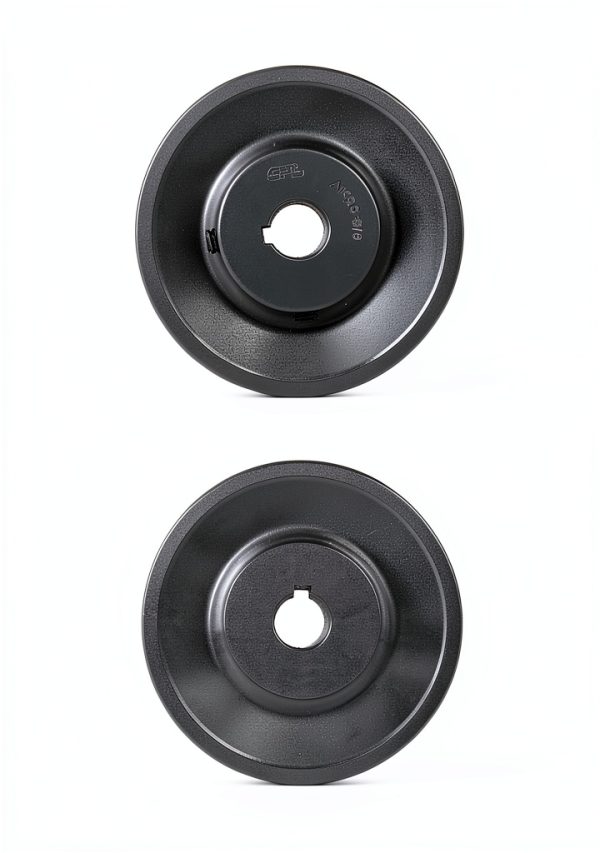 QWORK Cast Iron V-Belt Pulley 3.75 Inch Fixed Bore-3