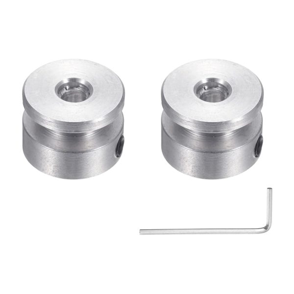 uxcell Aluminum Single Groove Pulley 5mm Bore 16mm OD-0