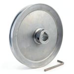 Saelno 8 Inch V-Belt Pulley Steel Zinc-Plated Power-0