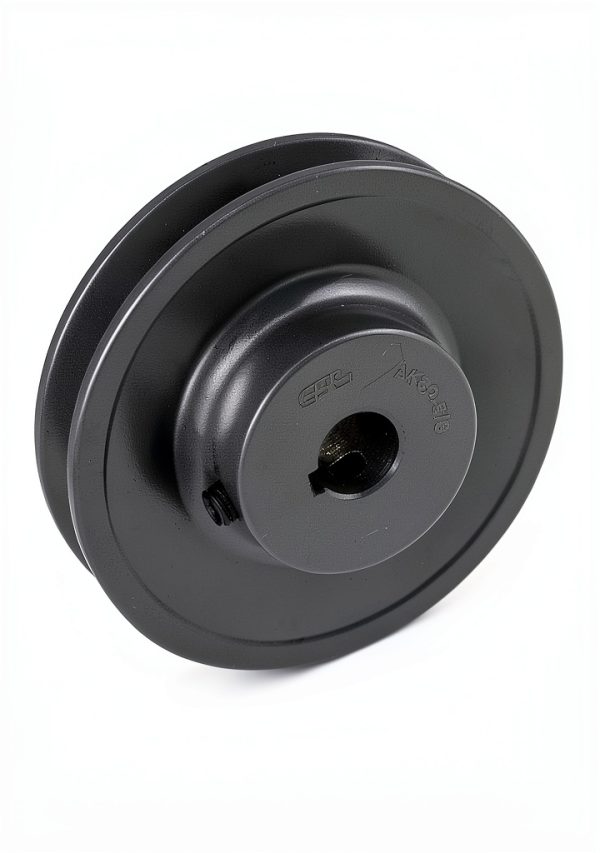 QWORK Cast Iron V-Belt Pulley 3.75 Inch Fixed Bore-1