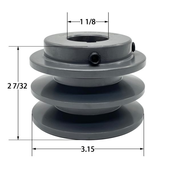 VBelt Pulley CMFG 315in Cast Iron 2 Groove-4