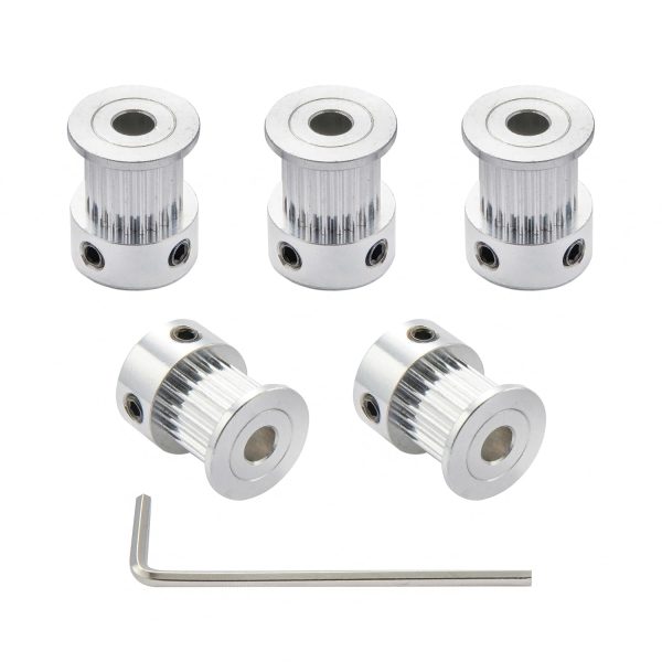 SHCEEC Aluminum Timing Belt Pulley 20T 5MM Bore 3D Printer-2