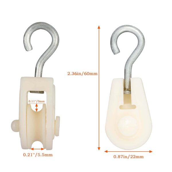 SHINICO Nylon Pulley 20PCS Plastic Hook Radio Antenna-1