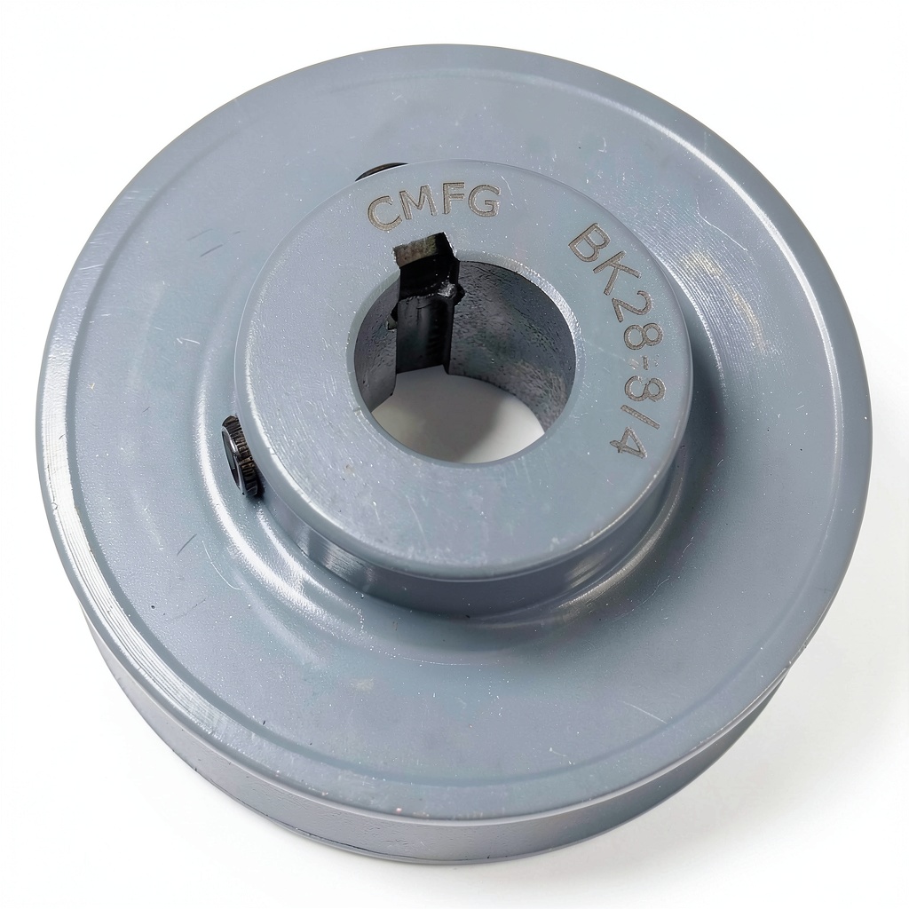 CMFG V‑belt pulley installed on an industrial motor shaft
