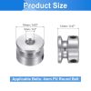uxcell Aluminum Single Groove Pulley 5mm Bore 16mm OD-1