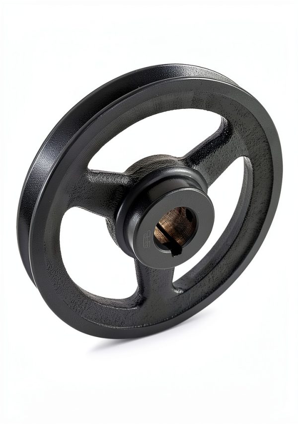 QWORK V-Belt Pulley Cast Iron Fixed Bore Industrial Use-0