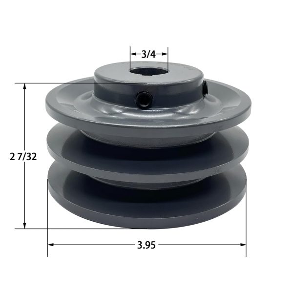 CMFG V-Belt Pulley Cast Iron 2 Groove Industrial Use-4