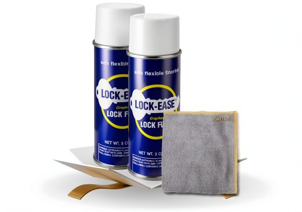 GROVE Lock-Ease Graphite Lubricant Spray 3oz Low Viscosity 6‑Pack-0