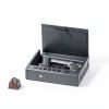 Grimtron Biometric Gun Safe for Handgun – 100 Fingerprints, Gray GM07-3