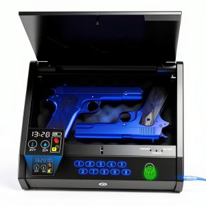 Gun Safe movgul Biometric LCD with Temp/Humidity Display, Black-0