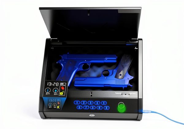 Gun Safe movgul Biometric LCD with Temp/Humidity Display, Black-0