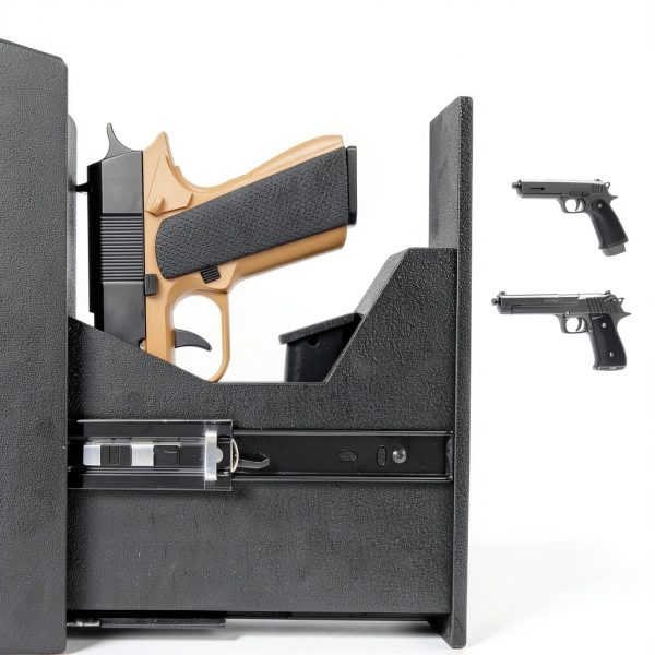 Slider Hidden Handgun Safe VoleStay Biometric Smart Black 9.5"-2