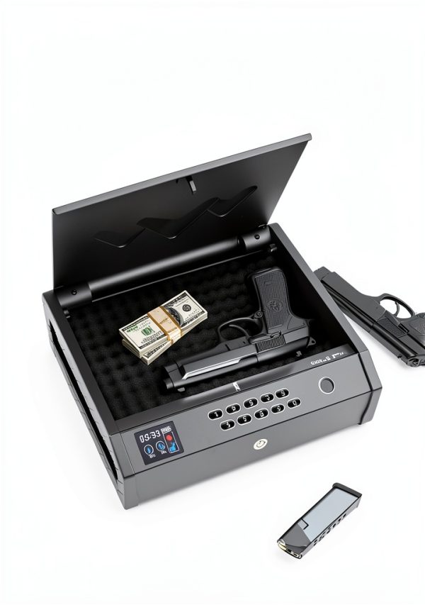 Gun Safe MOLICAR Biometric Safe with LCD Temp/Humidity and USB‑C Power-4