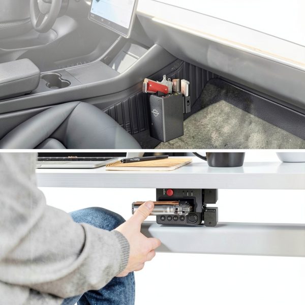 ONNAIS Biometric Pistol Gun Safe Black Steel GL-04 Quick Fingerprint-5