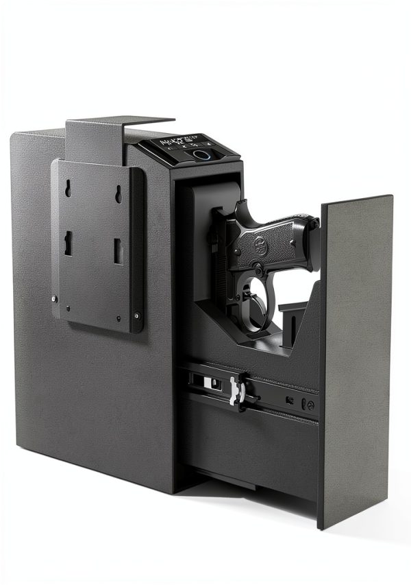 Slider Hidden Handgun Safe VoleStay Biometric Smart Black 9.5"-0