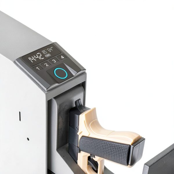 Slider Hidden Handgun Safe VoleStay Biometric Smart Black 9.5"-4
