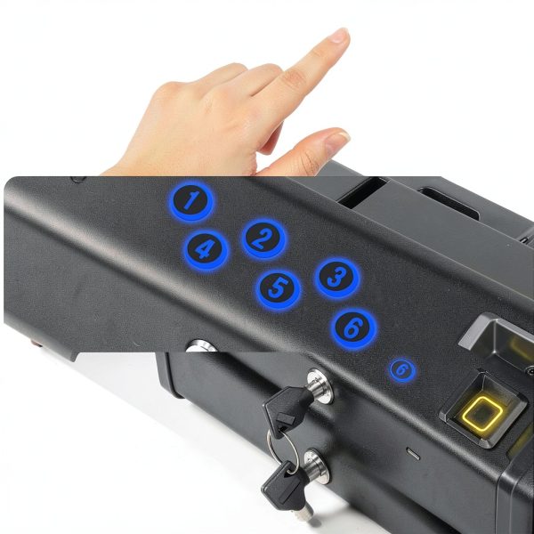 Gun Safe StormRift Biometric Handgun – Fingerprint PIN Key, Black-1