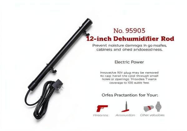 Hornady 95903 Gun Safe Dehumidifier 12" Black Moisture Removal-1