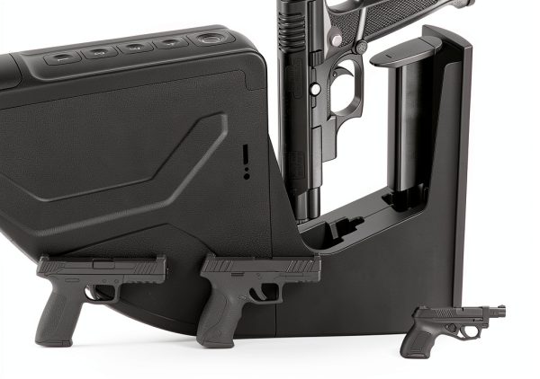 Gun Safe RPNB Carbon Knight Biometric Sliding Door Nightstand-3